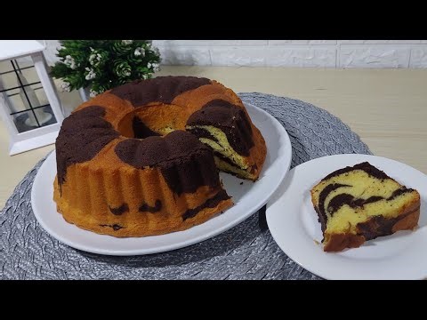 Economical marble cake full of margarine that is super soft and moist
