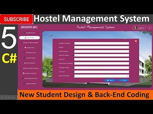 5. Hostel Management System in C# (C sharp) - New Student Design and Back End Coding