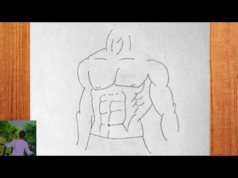 How to draw abs easy step-by-step 