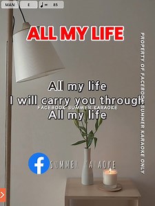 All My Life - America Karaoke Song with Lyrics #karaoke #karaokehits #musiclovers | Summer Karaoke