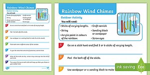 Rainbow Wind Chimes Outdoor Activity