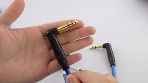 Right Angle 1/4" TRS to XLR 3Pin Male Audio Cable,Right Angle 6.35mm TS to XLR Male,6N OFC+Silver Plated HI-END Audio Cable for Micphone Mixer-1FT 2Pack