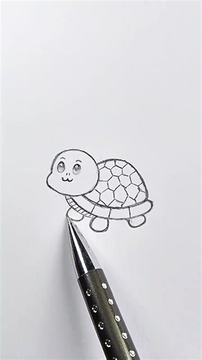 Draw this tortoise if you're bored ✨😍 #art #artist #artidea #artistoftiktok #tortoise #cute #cutethings #animal #DrawAndFlow #drawing #easy #howtodraw #pencil #sketch #doodle #tutorial #beginner #kawaii #fyp #viral #trending