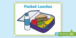 Packed Lunches Display Sign