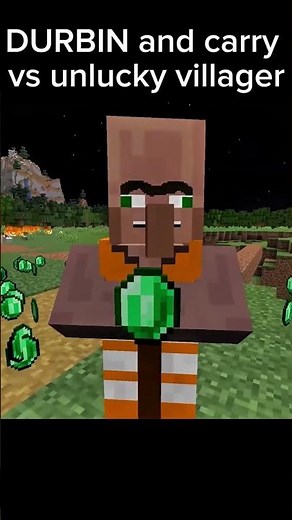 DURBIN and carry vs unlucky villager#minecraft #carrydepie #minecraftanimationcarry
