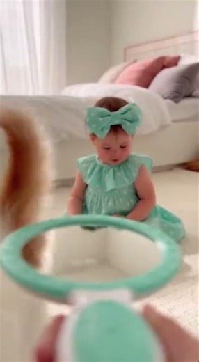 Cutest Moment Ever! Baby Girl & Turkish Van Kitten Mirror Boop 😍🐱 #babygirl #cuteKitten #funnycats