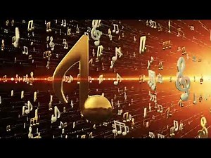 Free Musical Notes Golden 4K Background