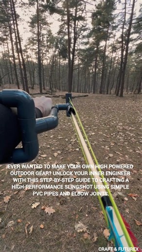 How to build a powerful DIY PVC slingshot. #ytshorts