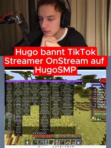Hugo bannt TikTok Streamer auf HugoSMP