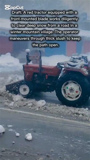 Heavy Snow Clearing with a Tractor