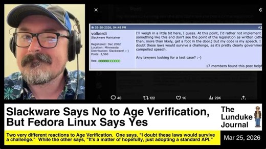 Slackware Says No to Age Verification, But Fedora Linux Says Yes | Raymond Doetjes
