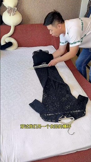 How to hang dresses neatly and solve no long clothes area #Storage and organization