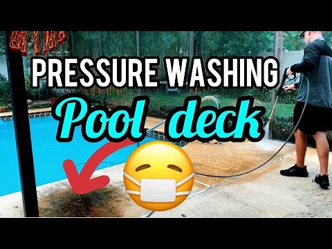 How To Surface Clean (Pressure Wash) Pool Deck With Bleach & Soap The Right Way In 2020