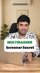 4.4K views · 486 reactions | My MULTIBAGGER Screener Secret That You...