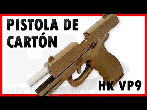 Cómo HACER una 🔥 PISTOLA de CARTÓN 🔥 SENCILLA 【 HK VP9 】