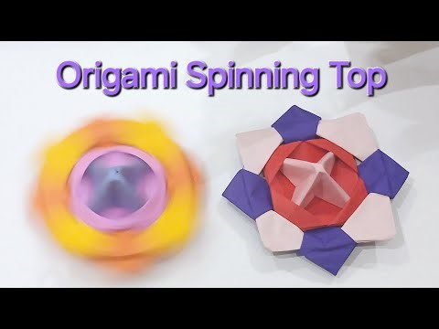 HOW TO MAKE A ORIGAMI SPINNING TOP ||DIY EASY ORIGAMI SPINNING TOP TUTORIAL