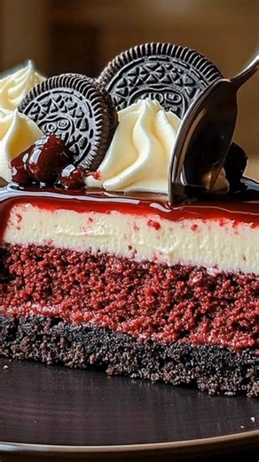 A stunning mashup of moist red velvet cake, crunchy Oreo crust, and ultra-creamy cheesecake layers ➡️ Tag an Oreo lover ➡️ Follow for more decadent dessert reels! #RedVelvetCheesecake #OreoCheesecake #LayeredDessert #CheesecakeLove #DessertReels | Chef Paula's Kitchen