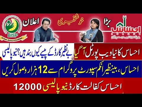 Benazir ke paise check karne ka tarika || How to check ehsaas program online || 12000 lene ka tarika