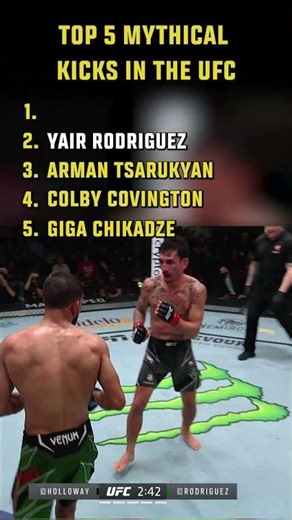 Top 5 MYTHICAL Kicks in UFC #ufcshorts