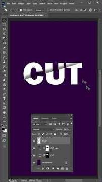 Photoshop Text Slice Effect Tutorial | Step-by-Step #shorts