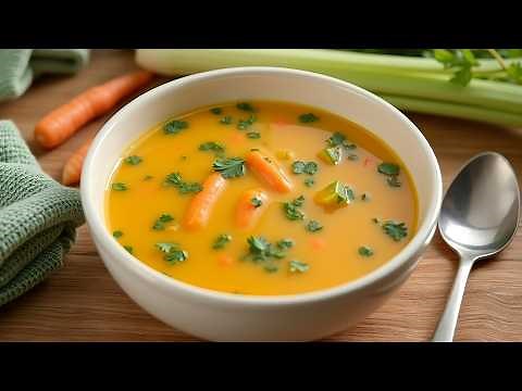 This carrot soup is like medicine for my stomach! Simple and delicious recipe!