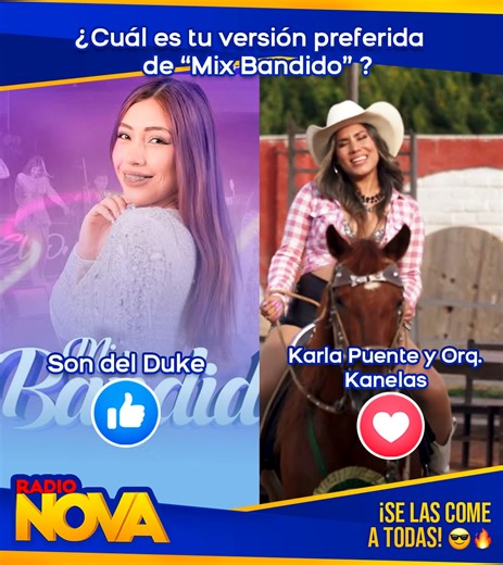 33K views · 894 reactions | Dos mujeres con un hermoso registro vocal y un mismo mix ¿que versión te gusta más? #trujillo #karlapuente #Chiclayo #SonDelDuke #RadioNova #CumbiaPeruana | Radio Nova - Trujillo | Facebook