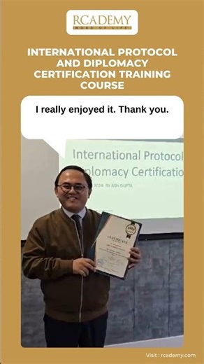 International Protocol and Diplomacy Certification Training Course | Rcademy