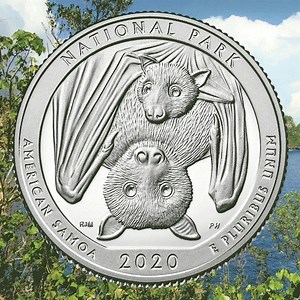 2.8K views · 110 reactions | The National Park of American Samoa quarter, the first coin in the America the Beautiful Quarters® Program for 2020, soars into circulation next week. Are you ready for it to take flight? https://bit.ly/2KtlEtV #FlyingFox #AtBFinal6 American Numismatic Association, Bat Conservation International, USFWS Pacific Region, Bat World Sanctuary , National Geographic | United States Mint | Facebook