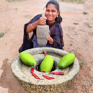 17M views · 10K reactions | RAW MANGO IDIYAL PICKLE | Banana Leaf Cooking | Facebook