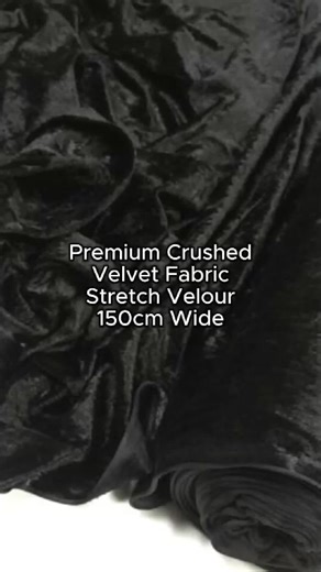 Add a touch of luxury to your creations with our Premium Crushed Velvet Fabric! ✨ This 150cm extra wide stretch velour material is perfect for crafting, upholstery, and fashion projects. With its rich texture and elegant sheen, this fabric brings sophistication and comfort to any design. Whether you're creating stunning garments or plush home décor, our crushed velvet is your go-to choice for a high-end finish. #CrushedVelvet #VelvetFabric #LuxuryFabric #CraftMaterials #StretchVelour #HomeDecor 