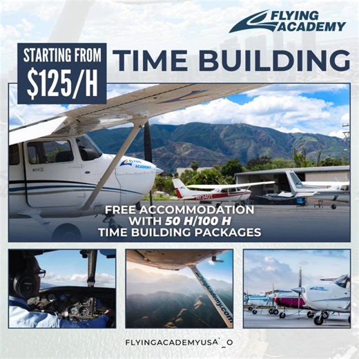 4.9K views | Ready for a smooth ride to your dreams? Flying Academy's got you covered! Our exclusive Time Building 25, 50, or 100-hour Packages offer additional benefits and complimentary accommodation, helping you reach your FAA-required flight hours with ease. | Flying Academy | Facebook