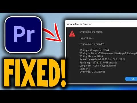 How To Fix Error Compiling Movie In Premiere Pro - Full Guide