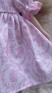 Ruby Red Fashion Friends Doll Dress: Handmade Pink French Floral Swirl Cotton Fits Wellie Wishers Dolls Available to Order in 18 in 12 In - Etsy