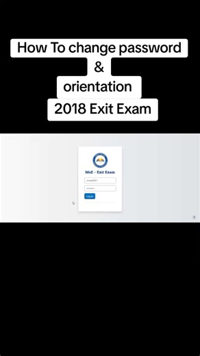 How to change password 2018 exit exam