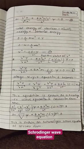 #schrodinger wave equation 🗞️