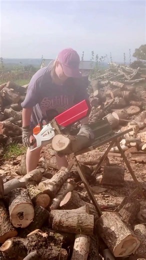 Chainsaw Still firewood