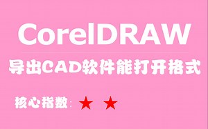 037-CorelDRAW教程-导出CAD软件能打开格式