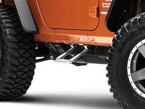 Jeep Wrangler Hoop II Side Steps; Polished; Pair (07-18 Jeep Wrangler JK) - Free Shipping