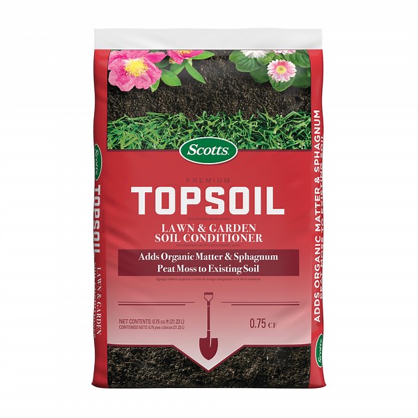 Scotts Premium Topsoil, Lawn and Garden Soil Conditioner, With Peat Moss, 0.75 cu. ft.