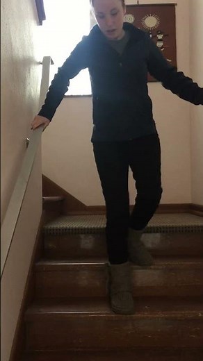 Legs shaking walking down stairs