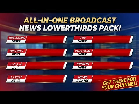 FREE Broadcast News Lower Thirds Pack | Green Screen Overlay