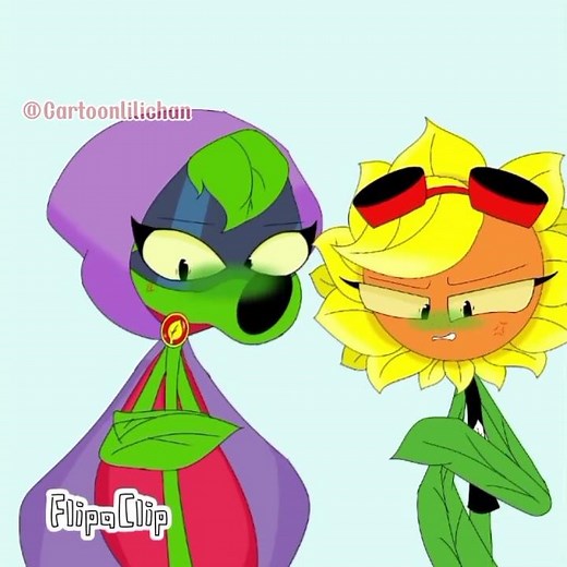 ||STOP R34 ARTISTS|| green shadow and solar flare 💢 animation #pvzheroes ‪@luischanel92‬