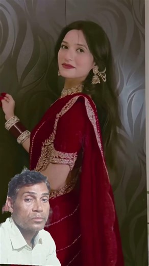 beautiful mirror work saree pin..designer jimmi chuu wedding red.Ek dil.kumar sanu,alk. like or sub.