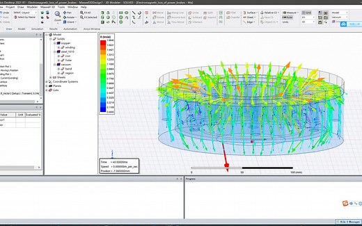 基于maxwell（2021R1版本）的三维有限元暂态仿真