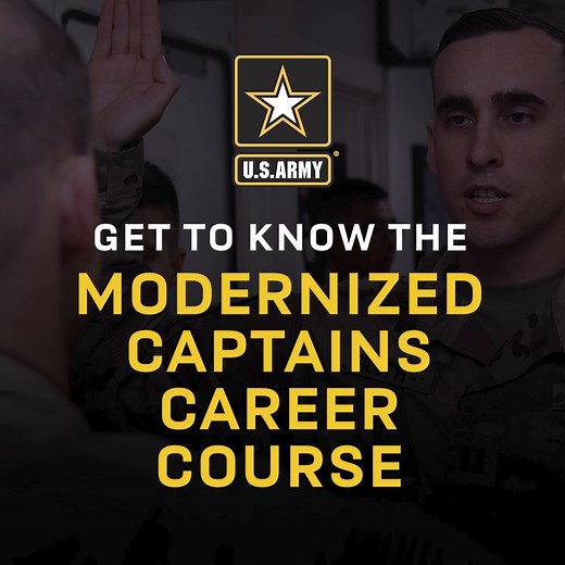 11K views · 1K reactions | Get to know the modernized Captains Career Course U.S. Army Training and Doctrine Command’s #ArmyUniversity is transforming the Captains Career Course to better prepare company-grade leaders for the Army of 2030, supporting both the modernization and readiness priorities. The expanded course incorporates critical tasks shared by all company-grade officers while increasing options for branch-unique requirements. | U.S. Army | Facebook