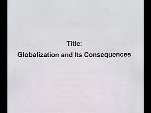 Political Science Project Work #class12 #Globalization and its Consequences #politicalscienceproject