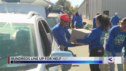 Byhalia, MS food giveaway aids hundreds of families in need