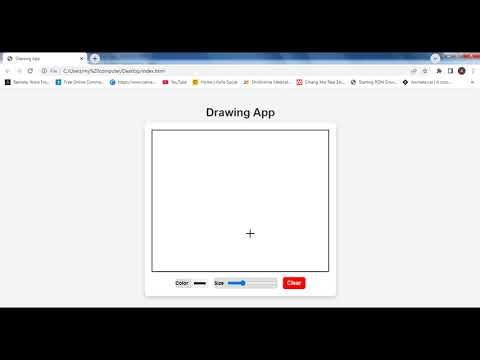 HTML CSS JavaScript Drawing By Mouse on Screen App