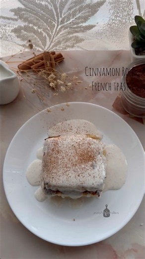Cinnamon Roll French toast #frenchtoast #cinamonroll