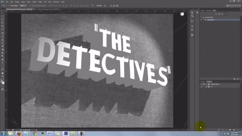 Photoshop tutorial: How to make a vintage, 3-D film noir movie title!